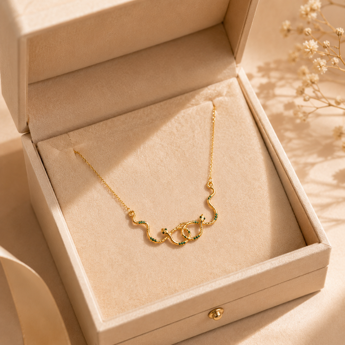 Emerald Serpent Necklace