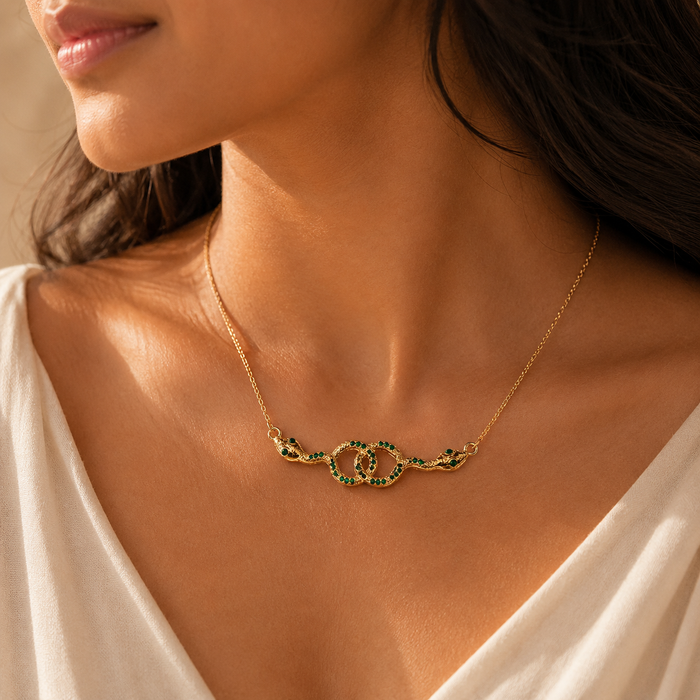 Emerald Serpent Necklace