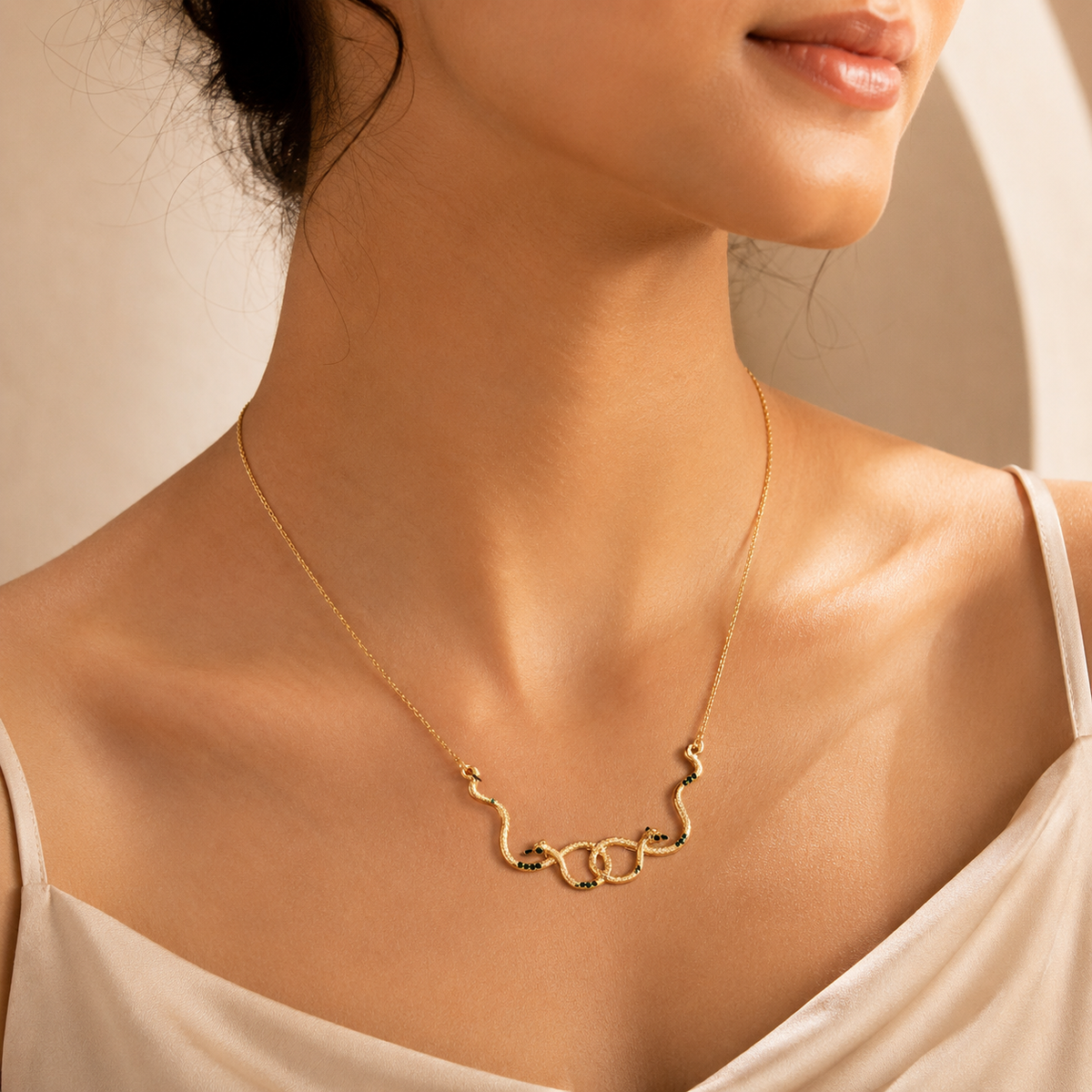 Emerald Serpent Necklace
