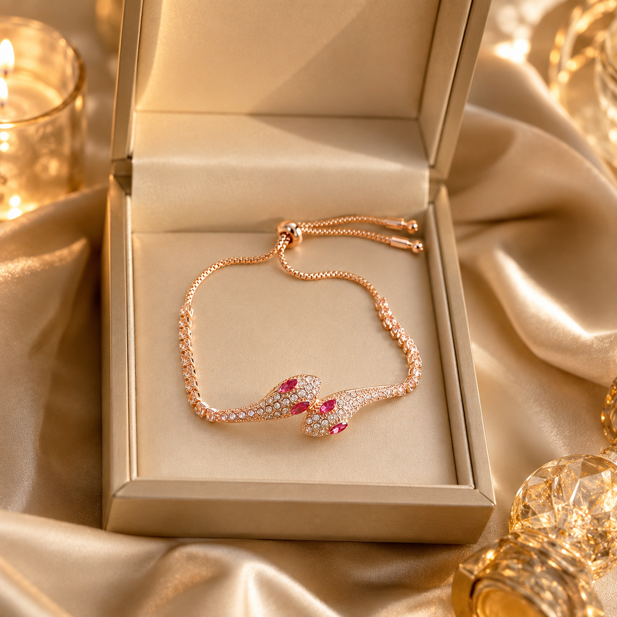Ruby Serpent Bracelet