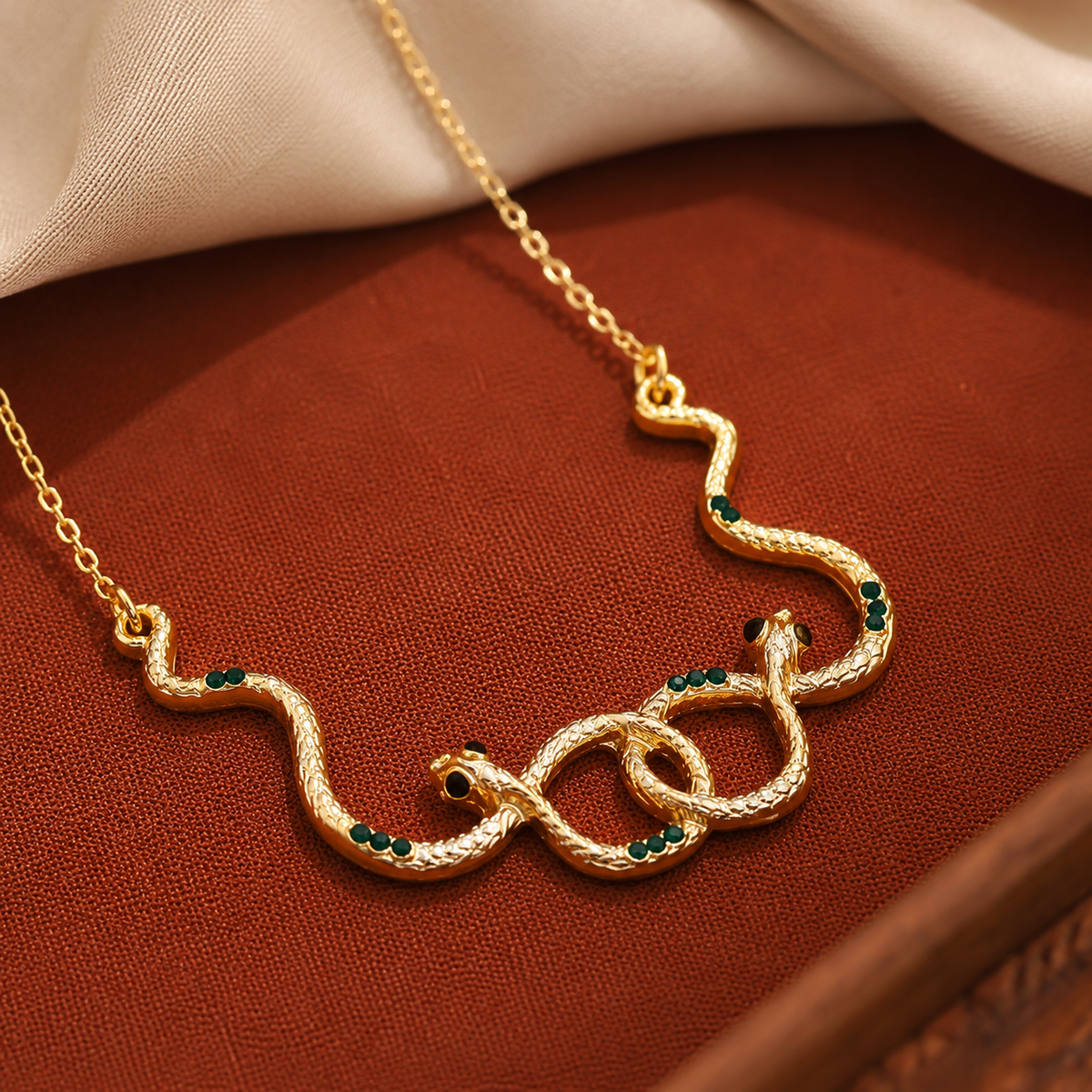 Emerald Serpent Necklace