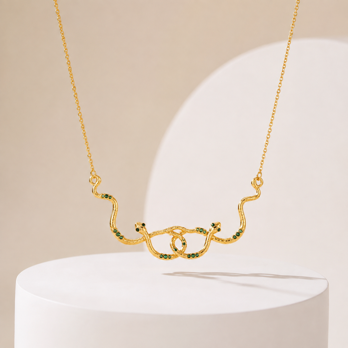 Emerald Serpent Necklace