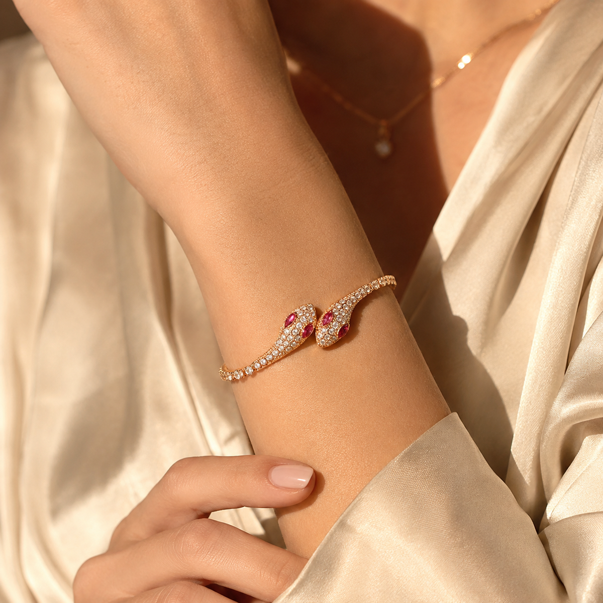 Ruby Serpent Bracelet