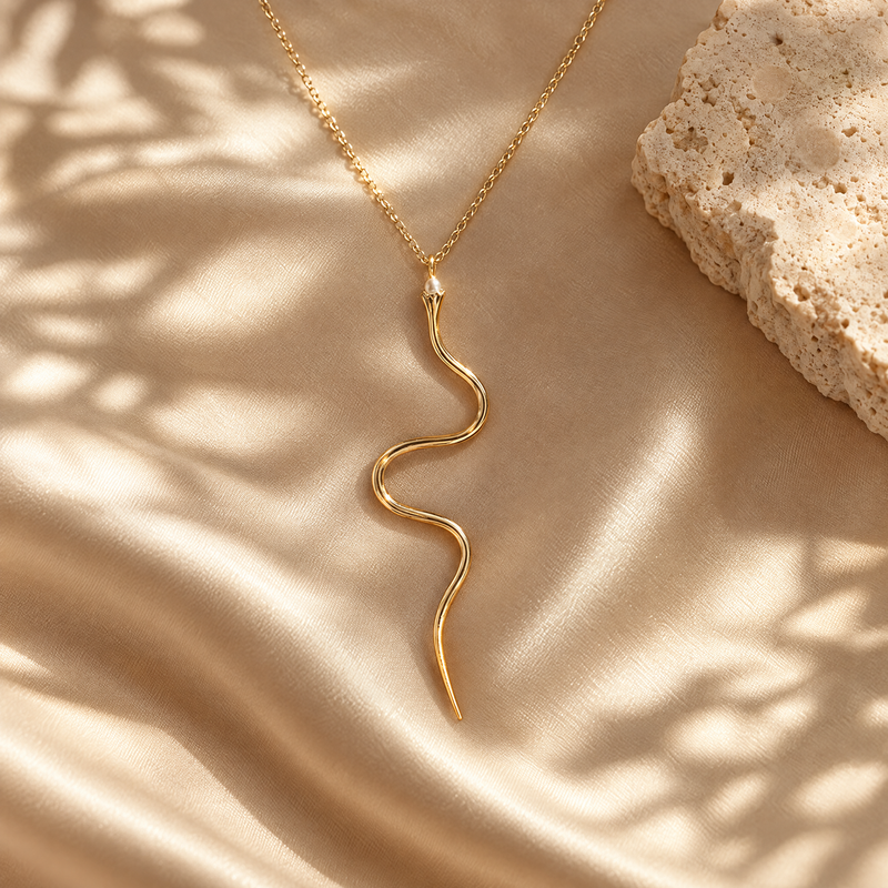 Serpent Drop Pendant Necklace